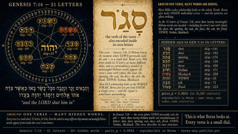 The Verse Lens — Genesis 7:16