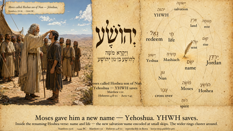 Joshua = Yeshua — Numbers 13:16 / Hebrews 4:8-10